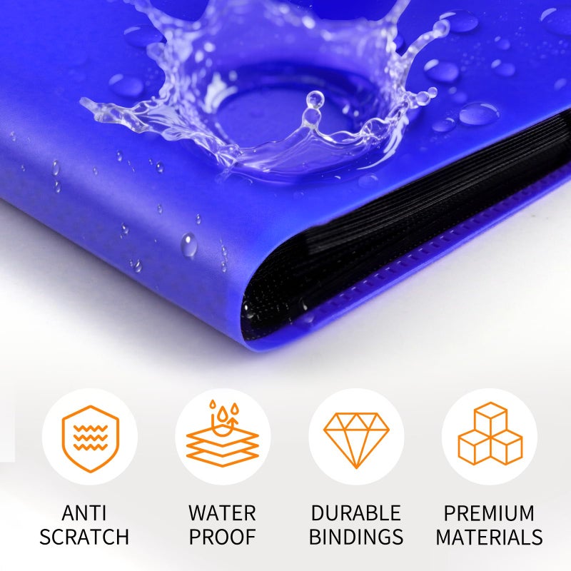KIOEEE Dark Blue Card Binder 9 Pocket, PP Cover Trading Card Binder for 360 Cards, Sturdy Card Collection Album, Card Holder Folders for MTG, TCG, Game Cards & Sports Cards - Image 4